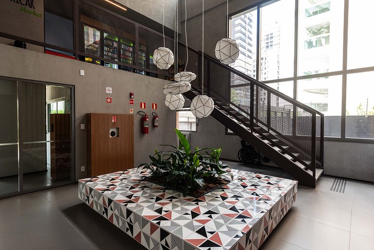 Studio em Pinheiros com Piscina e Academia - C1406