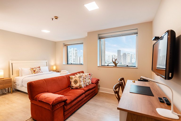 Studio na Faria Lima c/ Piscina e Spa - BT1110