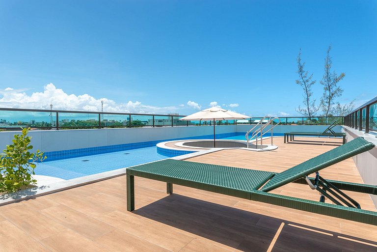 Flat & cobertura c/ piscina no centro - P305