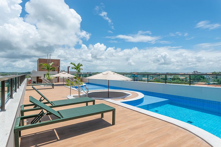 Flat & cobertura c/ piscina no centro - P305