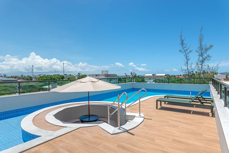 Flat & cobertura c/ piscina no centro - P305