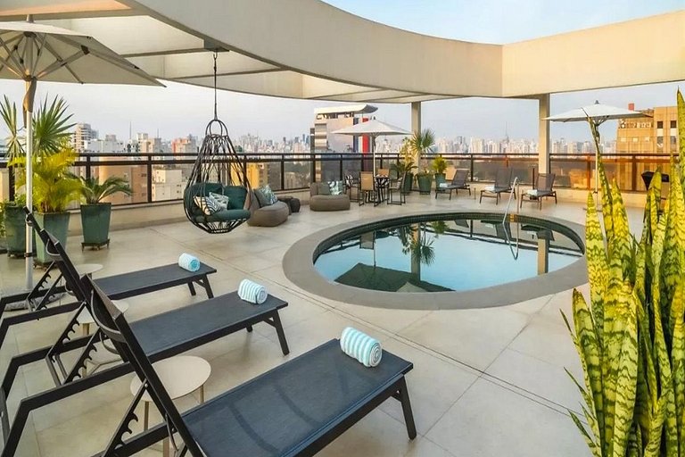 Flat em Hotel de Luxo com Limpeza diária - GM511