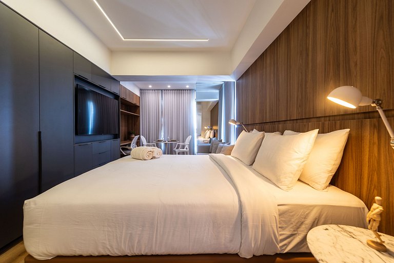 Studio Sofisticado c/ Piscina e Academia - Z316