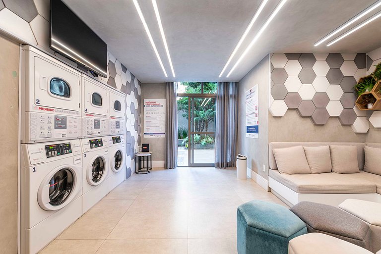 Studio Sofisticado c/ Piscina e Academia - Z316