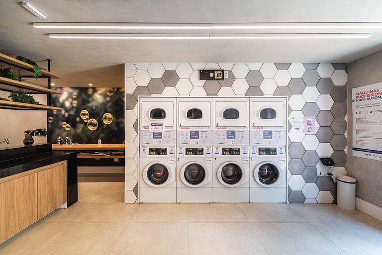 Studio Sofisticado c/ Piscina e Academia - Z316