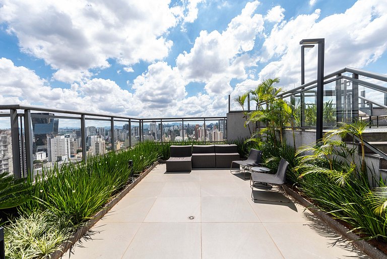 Studio Sofisticado c/ Piscina e Academia - Z316