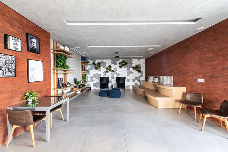 Studio Sofisticado c/ Piscina e Academia - Z316