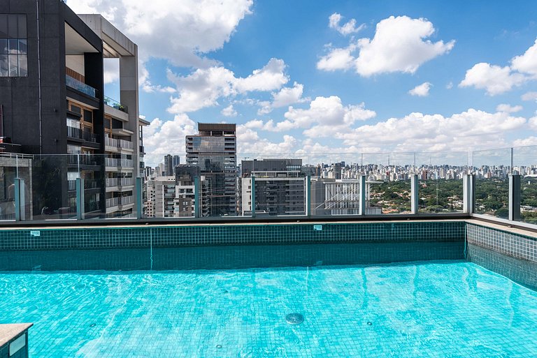 Studio Sofisticado c/ Piscina e Academia - Z316