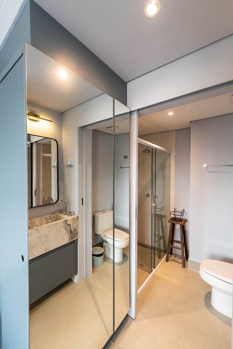 Studio em Pinheiros c/ piscina rooftop - P607