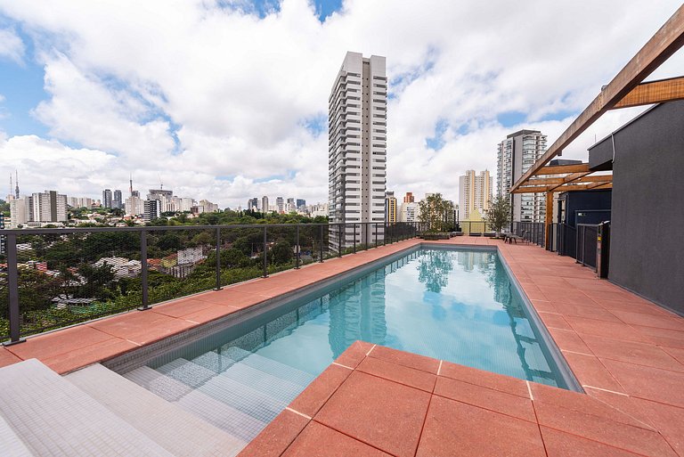 Studio em Pinheiros c/ piscina rooftop - P607