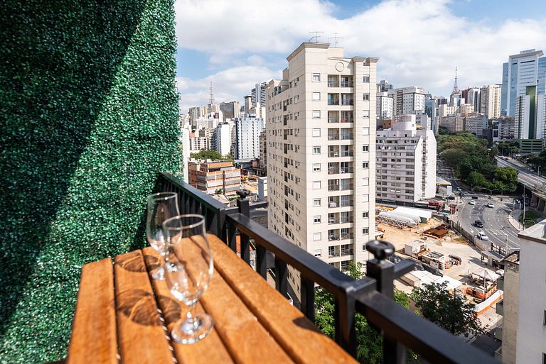 Studio Completo na Bela Vista c/ Piscina - SV1102