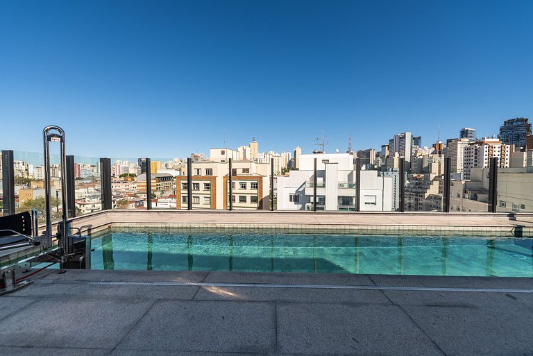 Studio Completo na Bela Vista c/ Piscina - SV1102