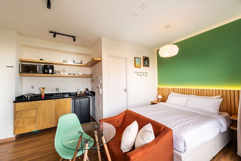 Studio c/ Piscina Rooftop | Pinheiros -M121