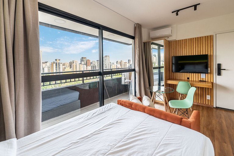 Studio c/ Piscina Rooftop | Pinheiros -M121