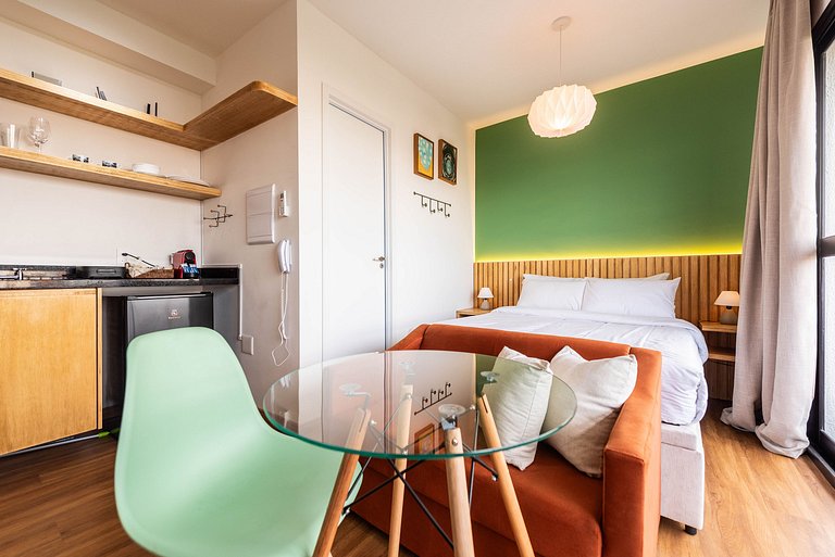 Studio c/ Piscina Rooftop | Pinheiros -M121