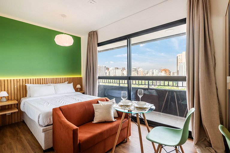 Studio c/ Piscina Rooftop | Pinheiros -M121