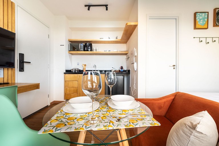Studio c/ Piscina Rooftop | Pinheiros -M121