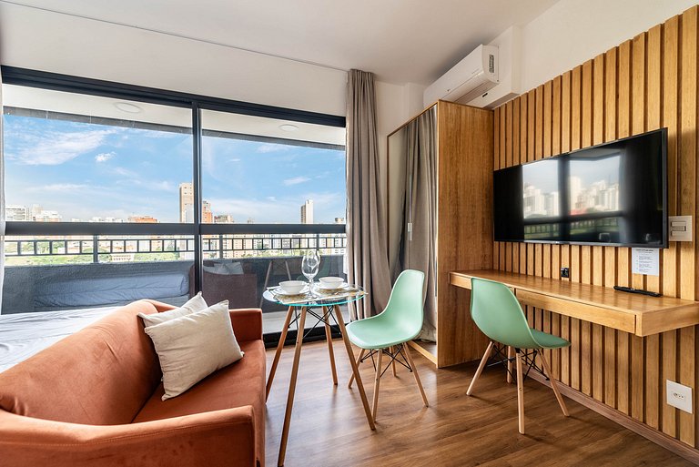 Studio c/ Piscina Rooftop | Pinheiros -M121