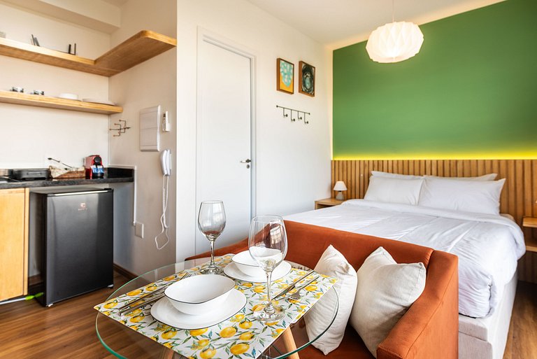 Studio c/ Piscina Rooftop | Pinheiros -M121