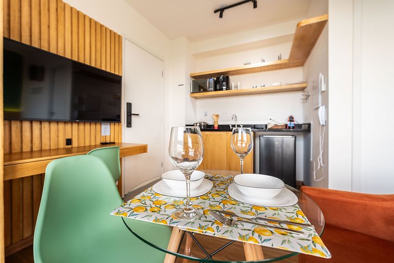 Studio c/ Piscina Rooftop | Pinheiros -M121