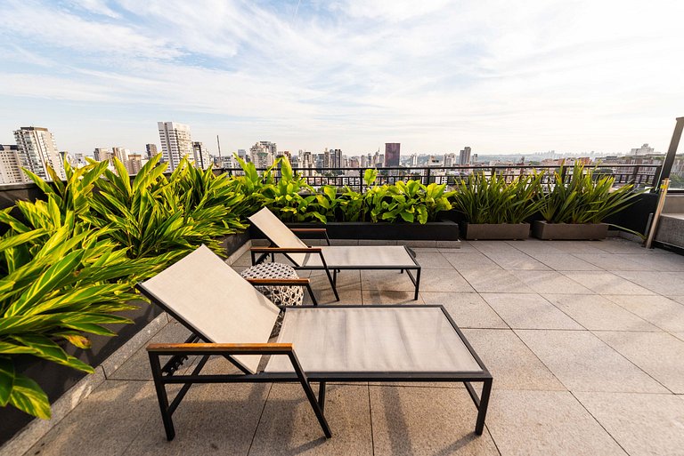 Studio c/ Piscina Rooftop | Pinheiros -M121