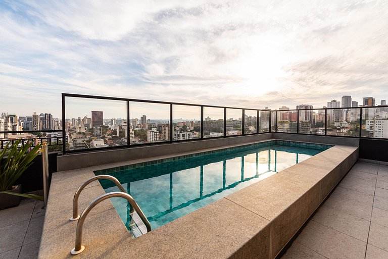 Studio c/ Piscina Rooftop | Pinheiros -M121