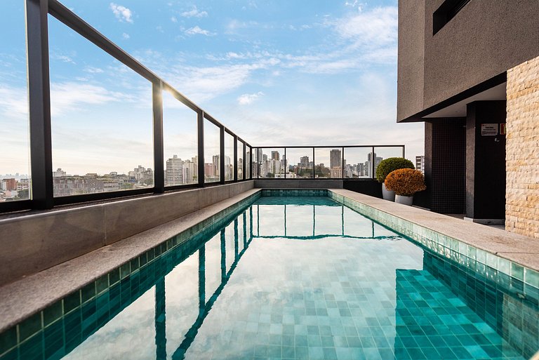 Studio c/ Piscina Rooftop | Pinheiros -M121