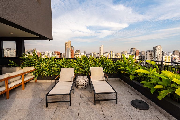 Studio c/ Piscina Rooftop | Pinheiros -M121