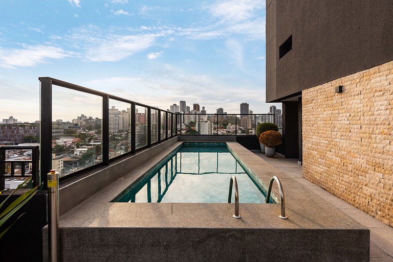 Studio c/ Piscina Rooftop | Pinheiros -M121